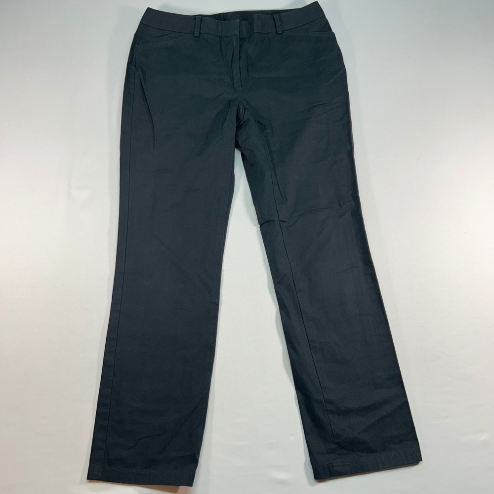 Brooks Brothers 346 Milano Fit Pants Womens 6 Navy Blue Stretch Cotton Trousers